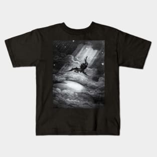 Fall of Satan by Gustav Doré Kids T-Shirt